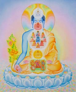 Buddha with elemental forces