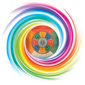 5 Element Spiral Mandala