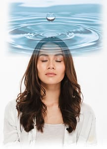 Girl with water droplet